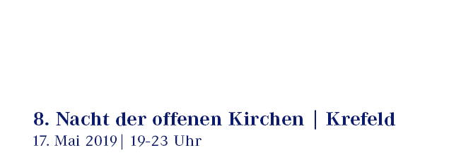 Krefelder Kirchennacht 2019